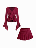 COMPLETO CROP TOP A MANICHE A CAMPANA SUNNY™