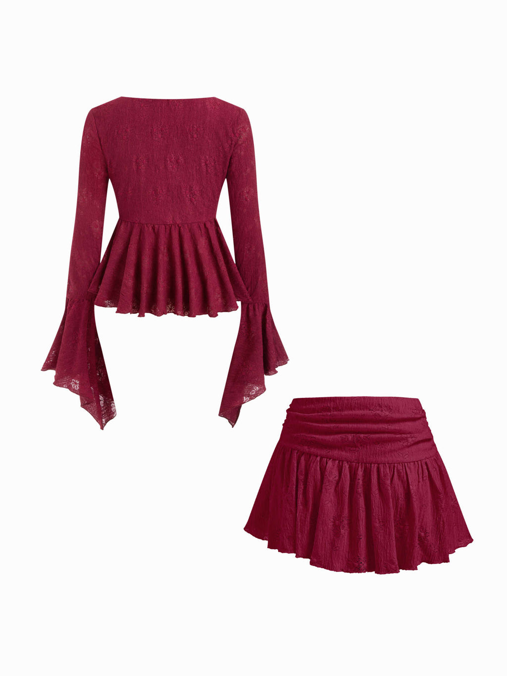 COMPLETO CROP TOP A MANICHE A CAMPANA SUNNY™