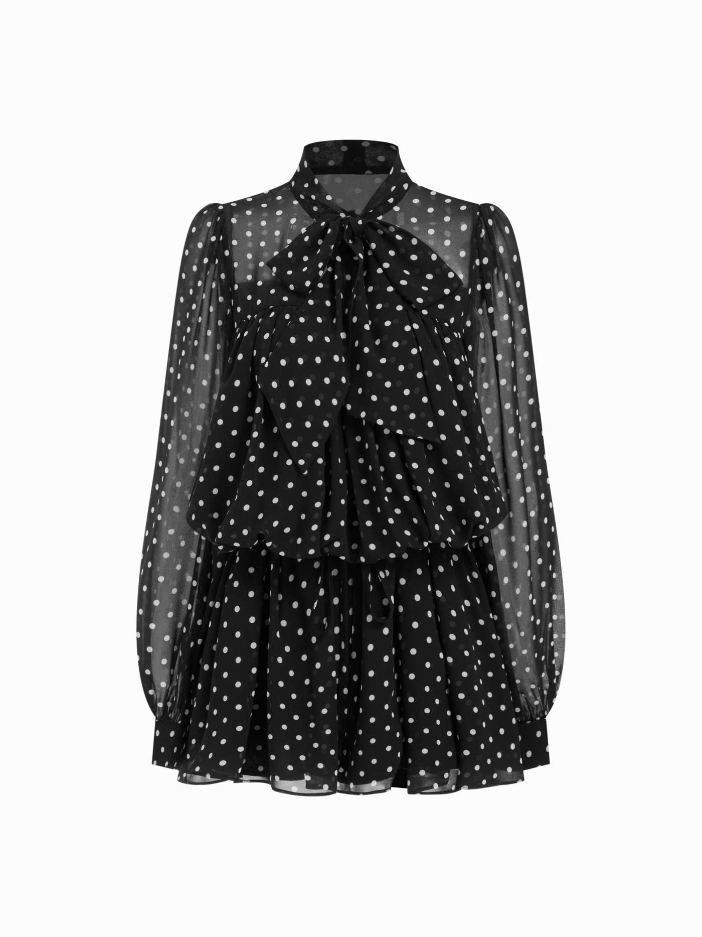 MINI ABITO BABYDOLL OVERSIZE IN CHIFFON