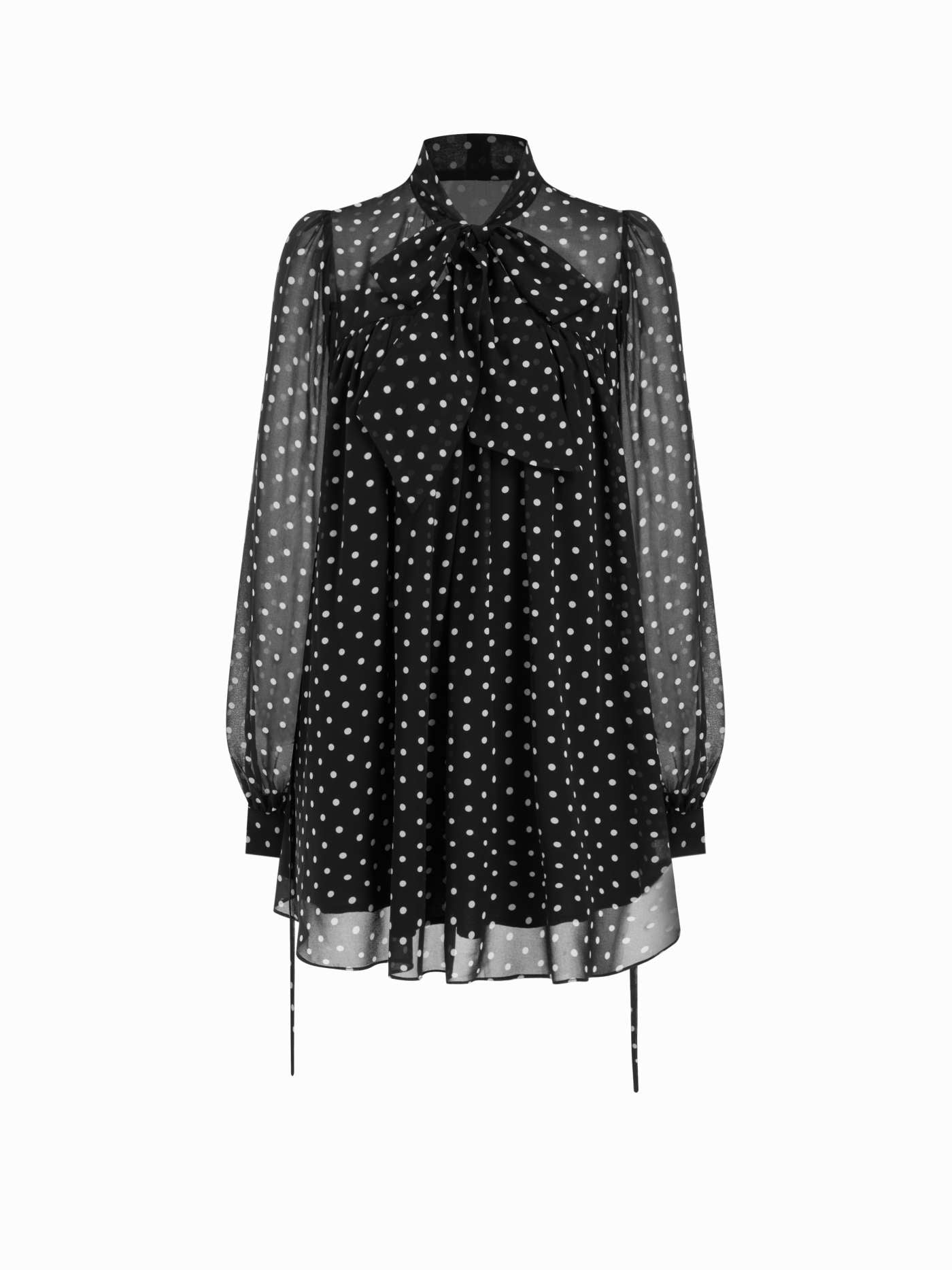 MINI ABITO BABYDOLL OVERSIZE IN CHIFFON